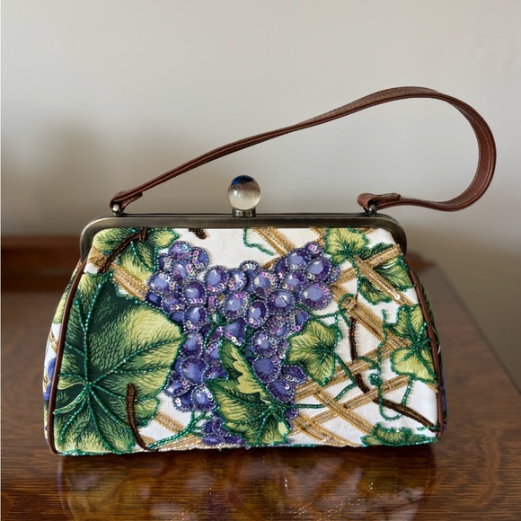 Vintage Isabella Fiore Sequined/Floral Handbag - Picture 1 of 10